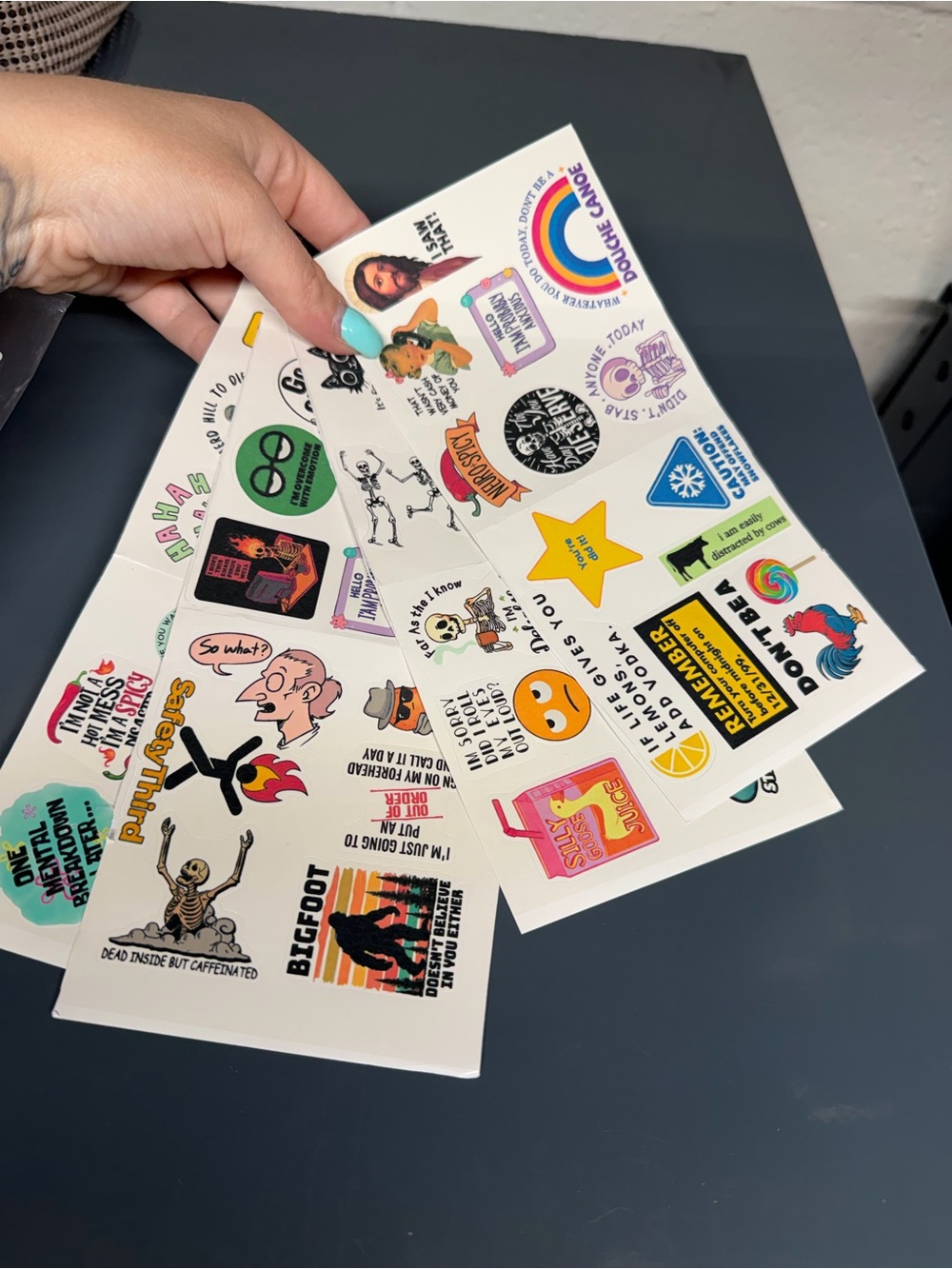 Sticker Sheet Pack - Assorted Colorful Retro & Novelty Designs